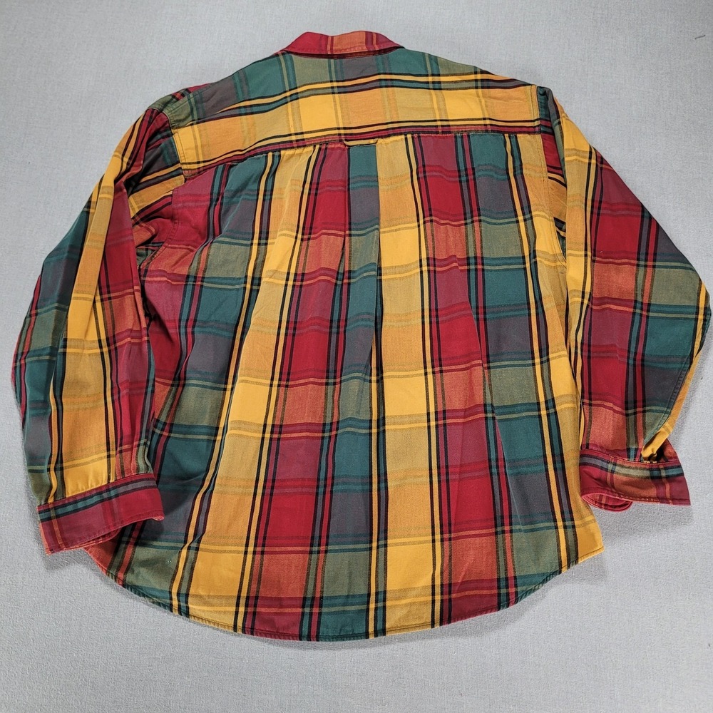 Vintage Eddie Bauer ElkHorn Twill Men's XXL Button Down Plaid Shirt 90'S - Picture 5 of 8